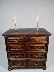 Charles II Oak Chest Of Small Proportions C. 1680