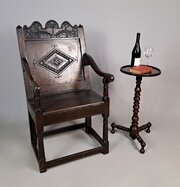 Early Oak Yorkshire Wainscot Armchair C. 1635