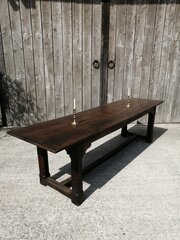 George I Oak And Elm Refectory Table C. 1720