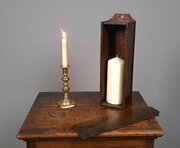 Good Early 18th Century Oak Candle Box C. 1730