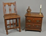 Small Oak And Elm George II Chest Of Drawers