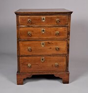 Small Queen Anne Walnut Chest Of Drawers C. 1710