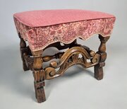 Solid Joyned Oak Box Stool Of Carolean Design