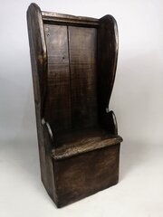  Stained Fruitwood Child’s Lambing Chair C.1680