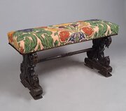 Superb Elizabethan Carved Oak Long Stool C. 1580