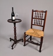 Superb William And Mary Oak Candle Stand C.1690