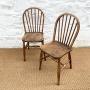 Pair of Hoop Back Farmhouse Kitchen Dining Chairs