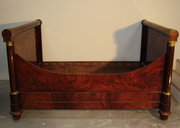 french mahogany lit en bateau French Mahogany Lit En Bateau