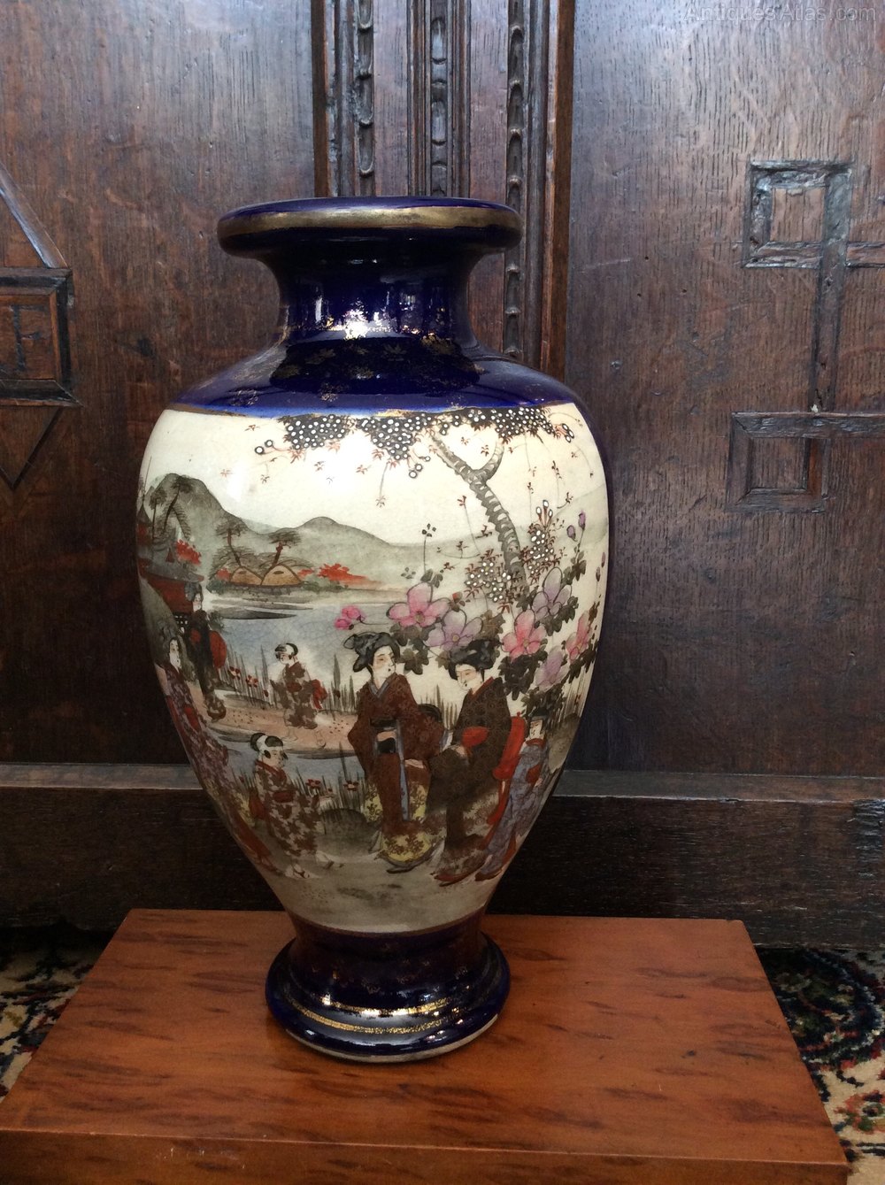 Antiques Atlas Large Japanese Satsuma Vase Style Of Kinkozan