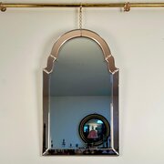 1930s Pink Art Deco Mirror