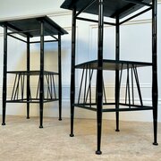 19th C Pair Ebonised Tables Manner Of E W Godwin