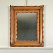 Bold 19th C Pine Wall Mirror