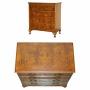 1940s Burr Walnut Chest Of Drawers Butlers Tray