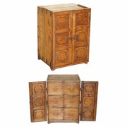 c1880 small military campaign chest of drawers C1880 Small Military Campaign Chest of Drawers
