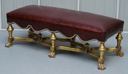 C. 1800 Italian Giltwood Baroque Style Bench Stool