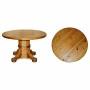 Circa 1940s Pitch Pine Round Dining Table 