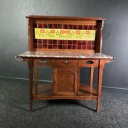 Arts And Crafts Marble Top Washstand.