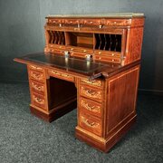 Edwardian Mahogany Cylinder Desk