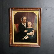 Large 19th Century Oil On Canvas 