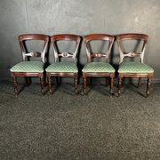 Set Of 4 Victorian Mahogany Chairs