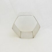 Antique Silver Hexagonal Napkin Ring 