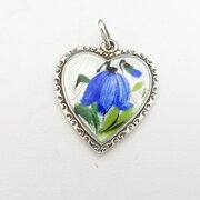 David Andersen Silver & Enamel Bluebell Pendant