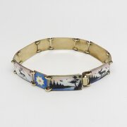 Norwegian Silver Gilt & Enamel Bracelet