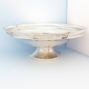 Silver Dish With Pierced Decoration Sheffield 1927