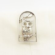  Silver Owl Brooch By Ola Gorie