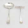 Superb cased vintage silver Christening set   spoon  pusher