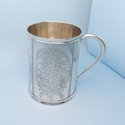 Victorian Silver Christening Mug London 1876