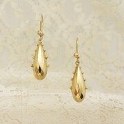 Vintage 9ct Gold Etruscan Style Drop Earrings 