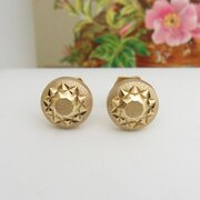 Vintage 9ct Gold Stud Earrings Birmingham 1976