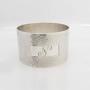 Vintage Heavy gauge silver Napkin Ring initial N
