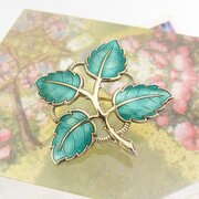 Vintage Silver & Enamel Brooch By Aksel Holmsen