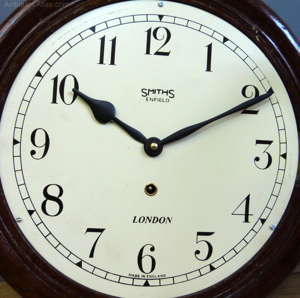 Antiques Atlas Smiths Enfield Railway School Clock