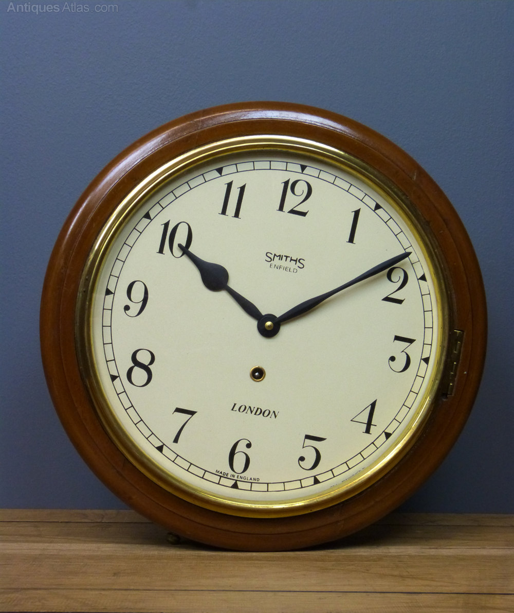 Antiques Atlas Smiths Enfield Railway School Clock