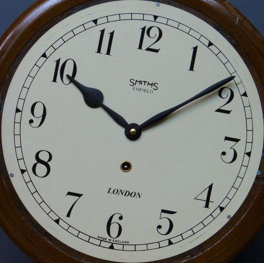 Antiques Atlas Smiths Enfield Railway School Clock