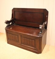 Dark Oak Monks Bench