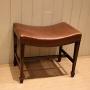 Edwardian Mahogany Leather Top Stool