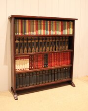 Edwardian Mahogany Open Bookcase 