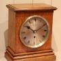 Edwardian Oak Single Fusee Mantel Clock 