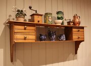 French Poplar Wall Shelf With Drawers