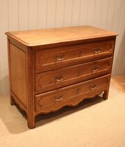 French Solid Oak Commode Chest Of Drawers