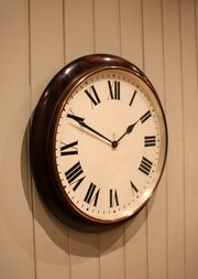 Large Mahogany Framed GPO Wall Clock