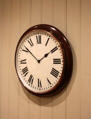 Large Mahogany GPO Wall Clock