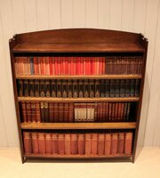 Large Solid Oak Open Bookcase 
