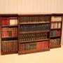 Late 19th Century Mahogany Open Breakfront Bookcas