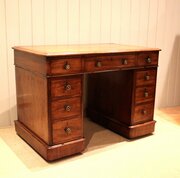 Late 19th Century Mahogany Pedestal Desk