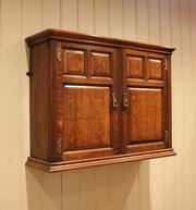 Late 19th Century Solid Oak Wall Cabinet